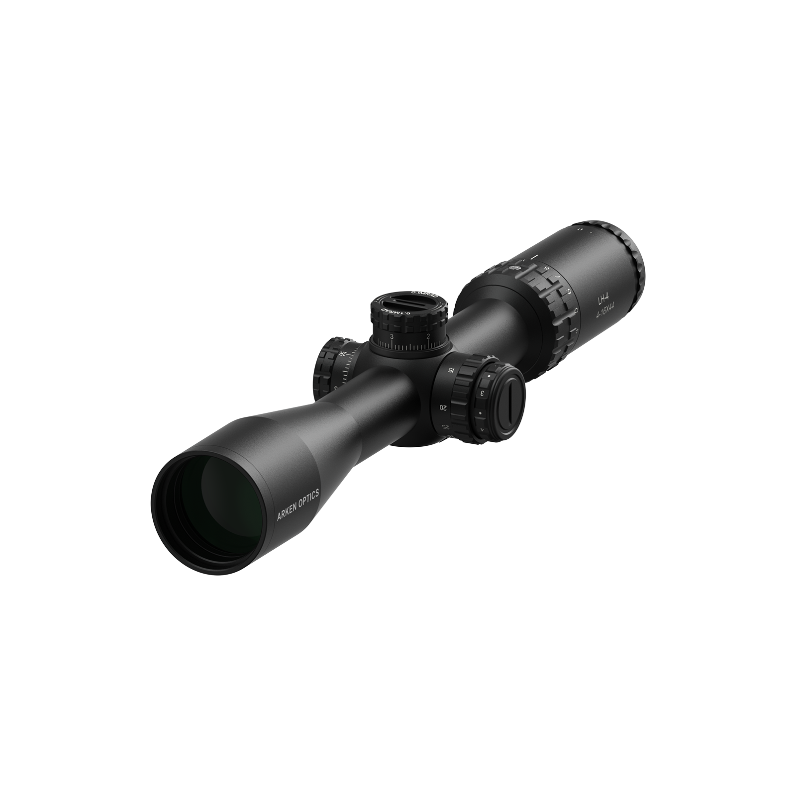 Arken Optics LH-4 6-24×50 FFP — Capped Tool-less Turrets — Illuminated — 30mm Tube